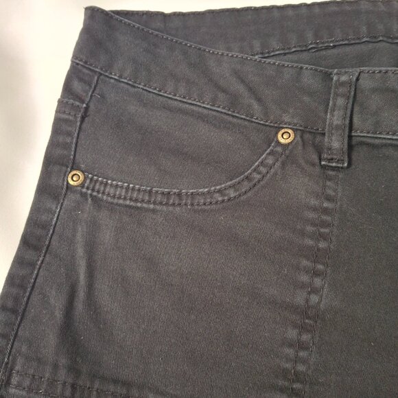 725 Original Vintage 90s Black Low Rise Flare Trousers Womens Size 13 - Picture 8 of 14